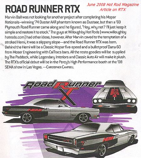 1969 RTX Roadrunner in June 2008 Hot Rod Magazine